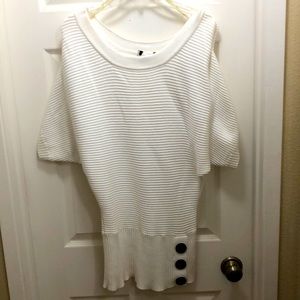 White off the shoulder sweater